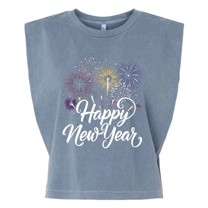 New Years Eve Party Supplies Nye 2024 Happy New Year Garment-Dyed Women's Muscle Tee