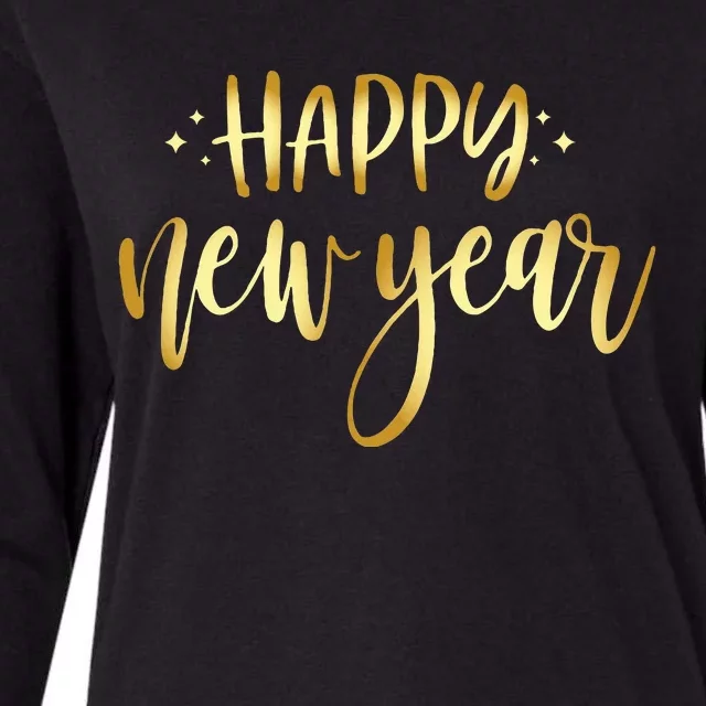 New Years Eve Party Supplies 2024 Happy New Year Fireworks Womens Cotton Relaxed Long Sleeve T-Shirt