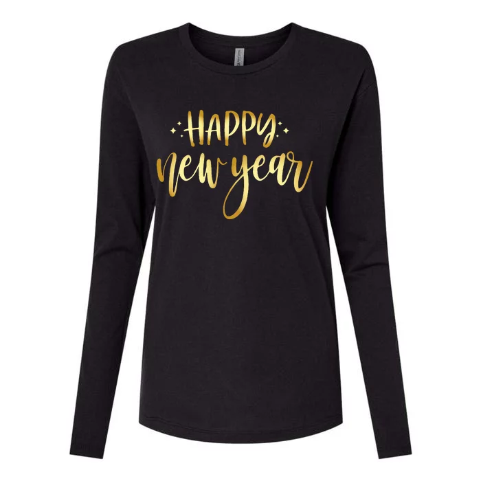 New Years Eve Party Supplies 2024 Happy New Year Fireworks Womens Cotton Relaxed Long Sleeve T-Shirt