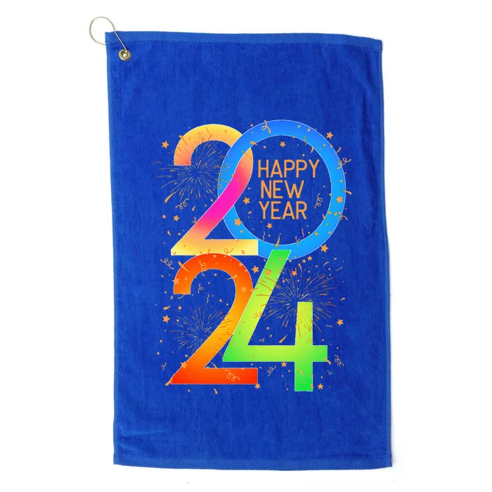 New Year's Eve 2024 Colorful NYE Party Platinum Collection Golf Towel