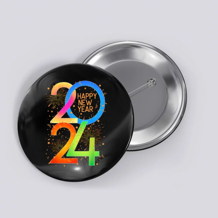 New YearS Eve 2024 Colorful Nye Party Button