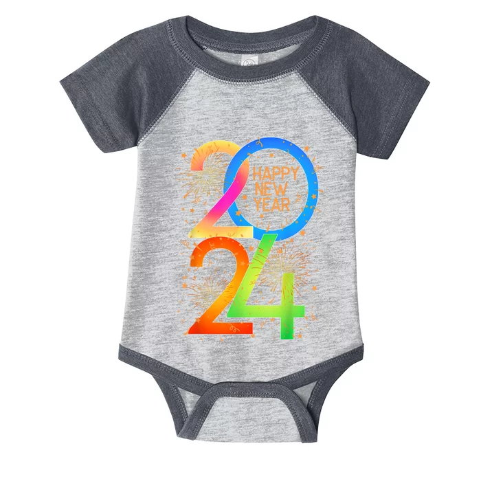 New YearS Eve 2024 Colorful Nye Party Infant Baby Jersey Bodysuit