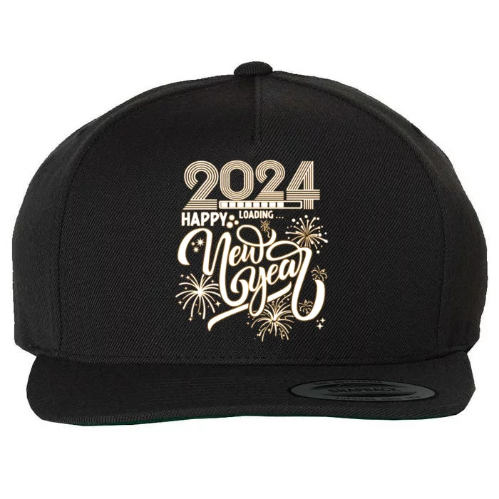 New Years Eve Party Supplies 2024 Happy New Year Fireworks Wool Snapback Cap