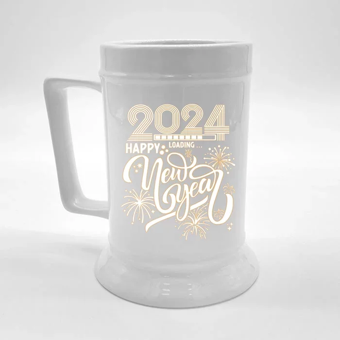 New Years Eve Party Supplies 2024 Happy New Year Fireworks Front & Back Beer Stein