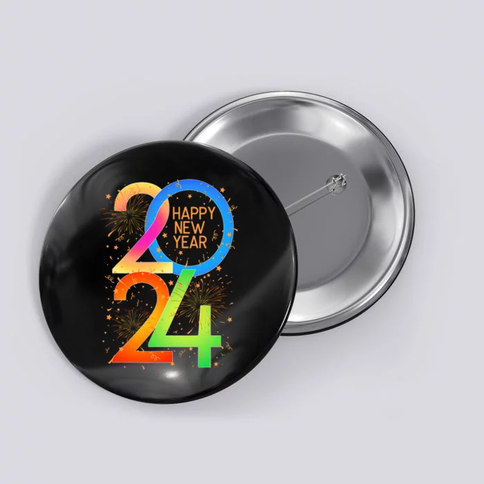 New YearS Eve 2024 Colorful Nye Party Button