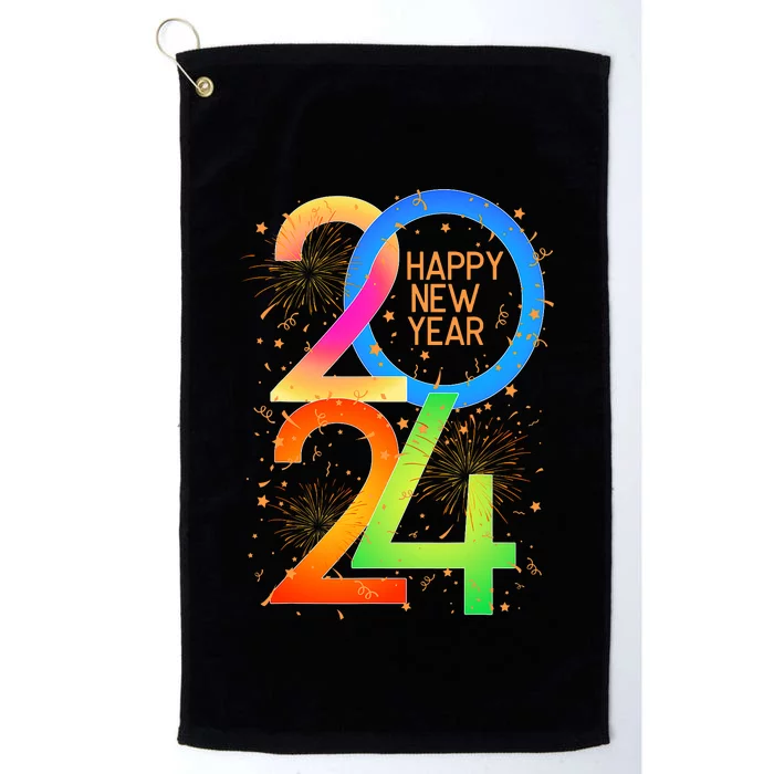 New YearS Eve 2024 Colorful Nye Party Platinum Collection Golf Towel