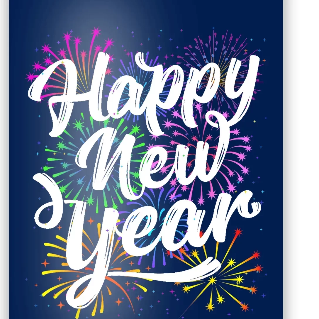 New Years Eve Party Supplies 2024 Happy New Year Fireworks Poster