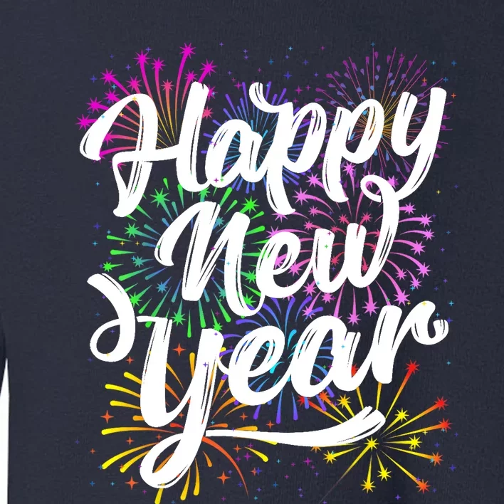 New Years Eve Party Supplies 2024 Happy New Year Fireworks Toddler Sweatshirt