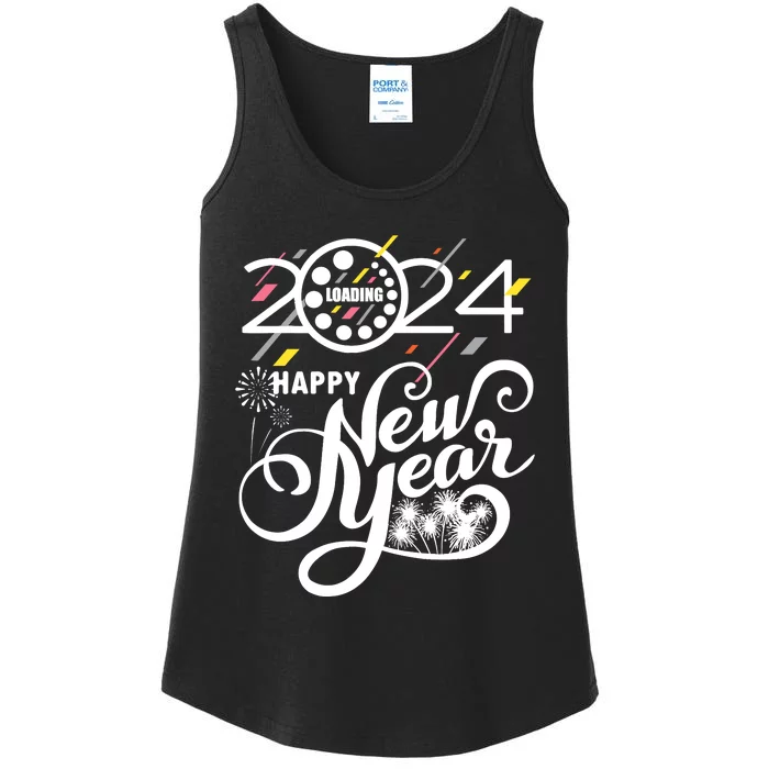 New Years Eve Party Supplies 2024 Happy New Year Fireworks Ladies Essential Tank