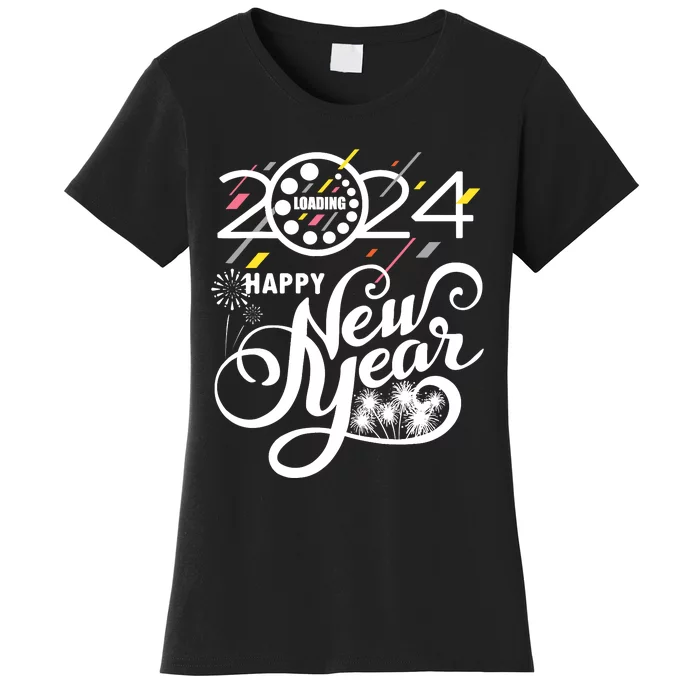 New Years Eve Party Supplies 2024 Happy New Year Fireworks Women's T-Shirt