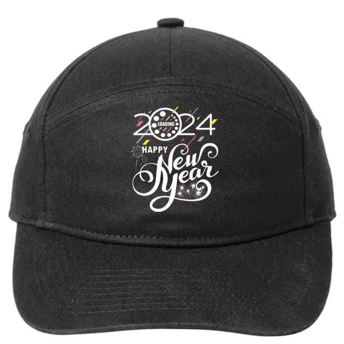 New Years Eve Party Supplies 2024 7-Panel Snapback Hat