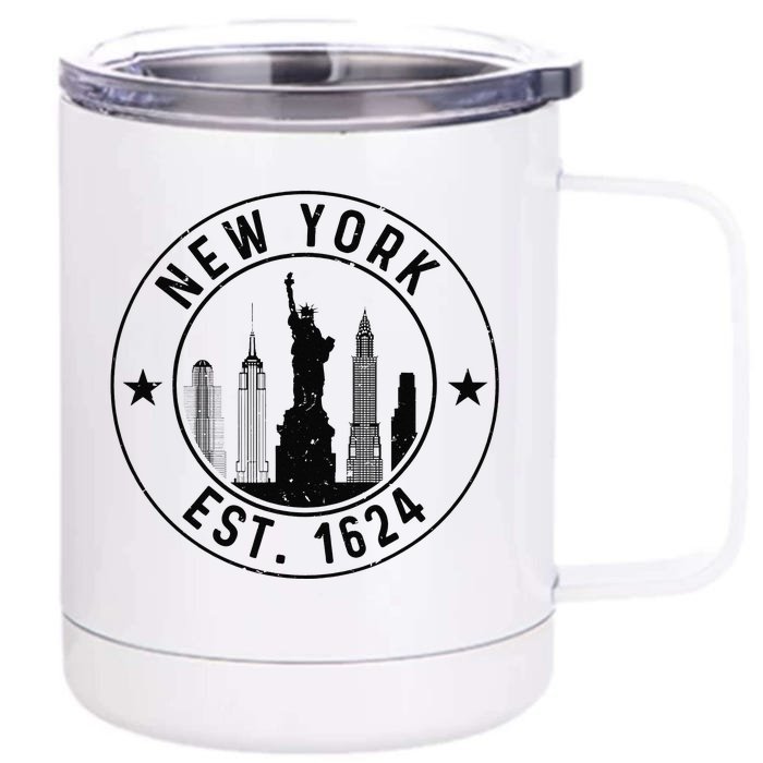 New York Est. 1624 New York City Lover Nyc Front & Back 12oz Stainless Steel Tumbler Cup