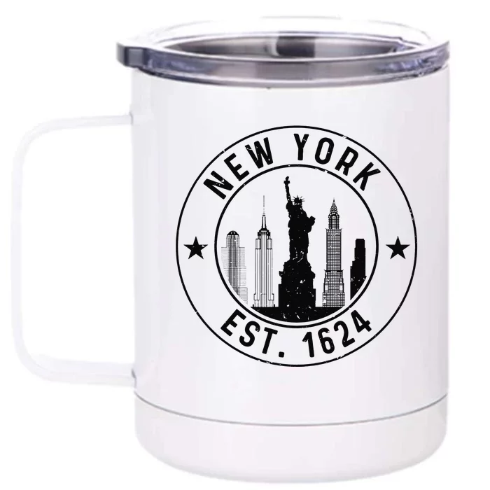 New York Est. 1624 New York City Lover Nyc Front & Back 12oz Stainless Steel Tumbler Cup