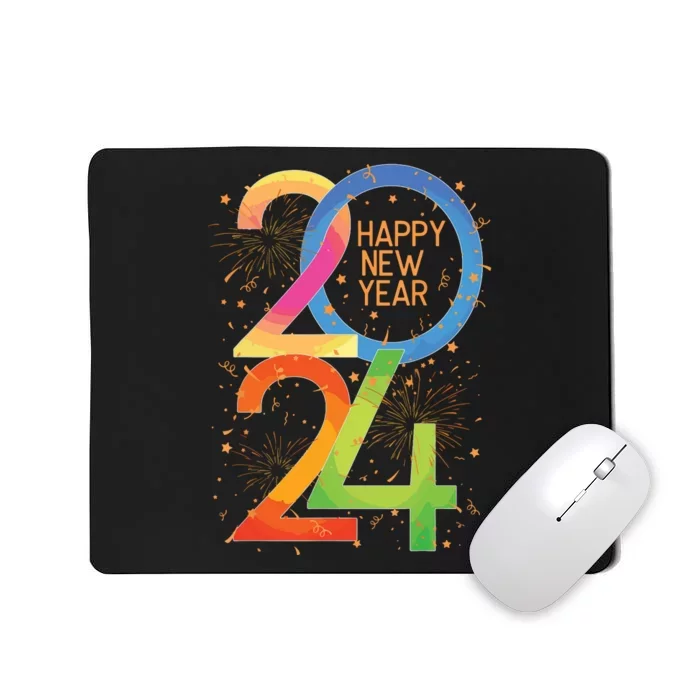 New Years Eve 2024 Colorful Nye Party Mousepad