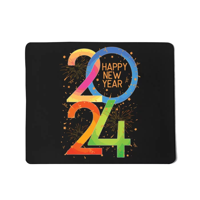 New Years Eve 2024 Colorful Nye Party Mousepad