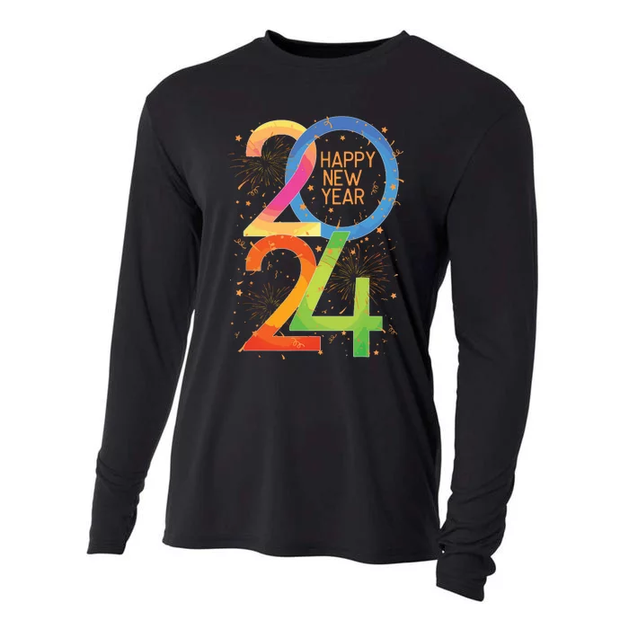 New Years Eve 2024 Colorful Nye Party Cooling Performance Long Sleeve Crew