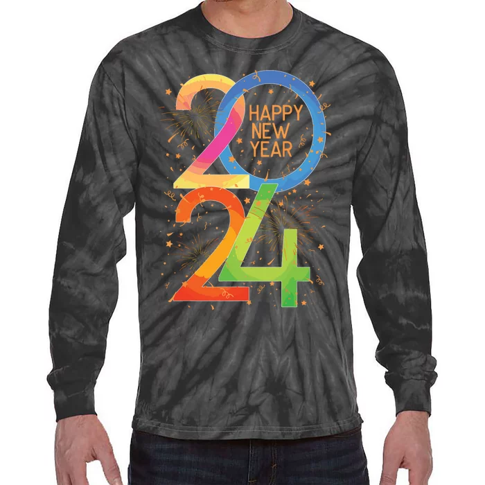 New Years Eve 2024 Colorful Nye Party Tie-Dye Long Sleeve Shirt