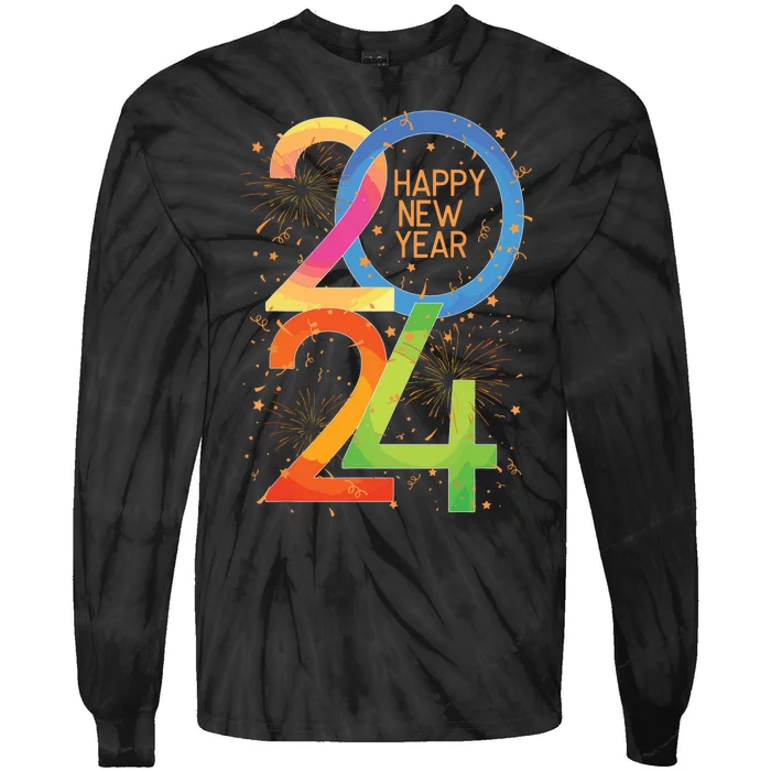 New Years Eve 2024 Colorful Nye Party Tie-Dye Long Sleeve Shirt