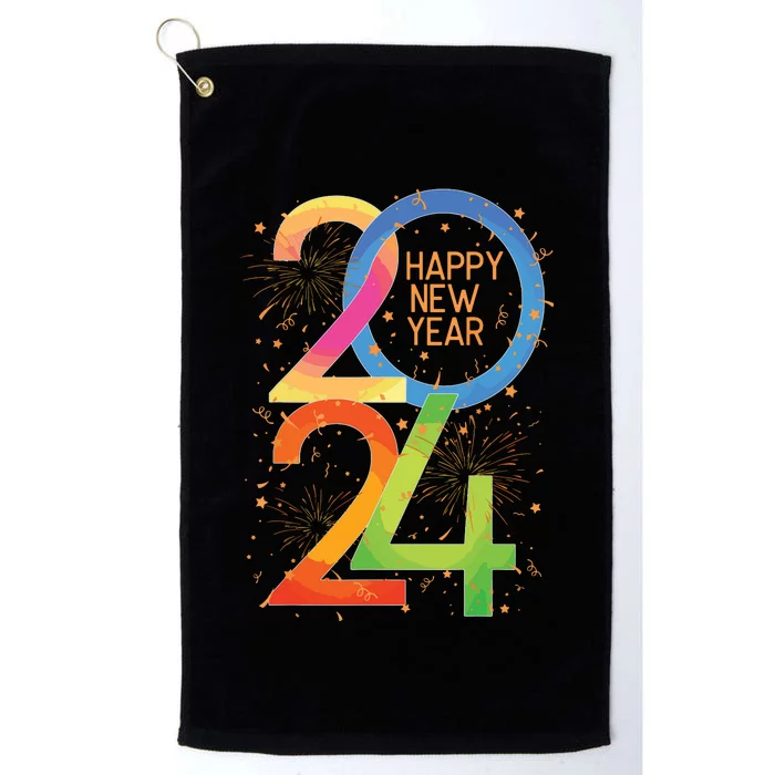 New Years Eve 2024 Colorful Nye Party Platinum Collection Golf Towel