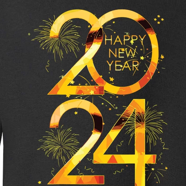 New Years Eve Party Supplies 2024 Happy New Year Fireworks Toddler Sweatshirt