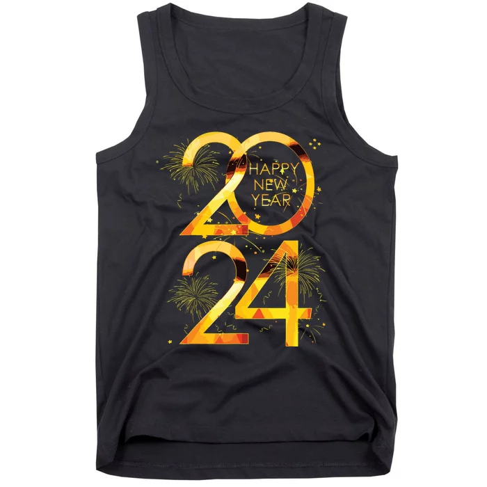 New Years Eve Party Supplies 2024 Happy New Year Fireworks Tank Top