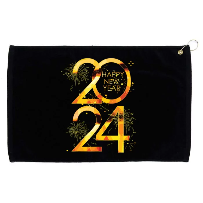 New Years Eve Party Supplies 2024 Happy New Year Fireworks Grommeted Golf Towel