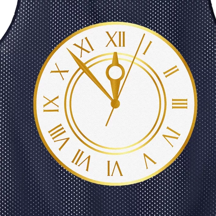 New YearS Eve Clock Mesh Reversible Basketball Jersey Tank