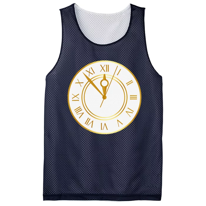 New YearS Eve Clock Mesh Reversible Basketball Jersey Tank