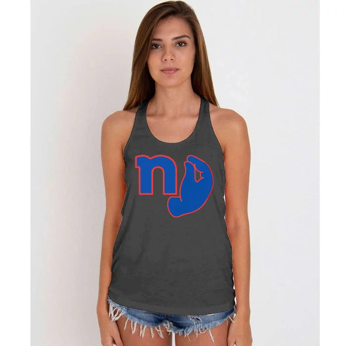 New York Football Women's Knotted Racerback Tank