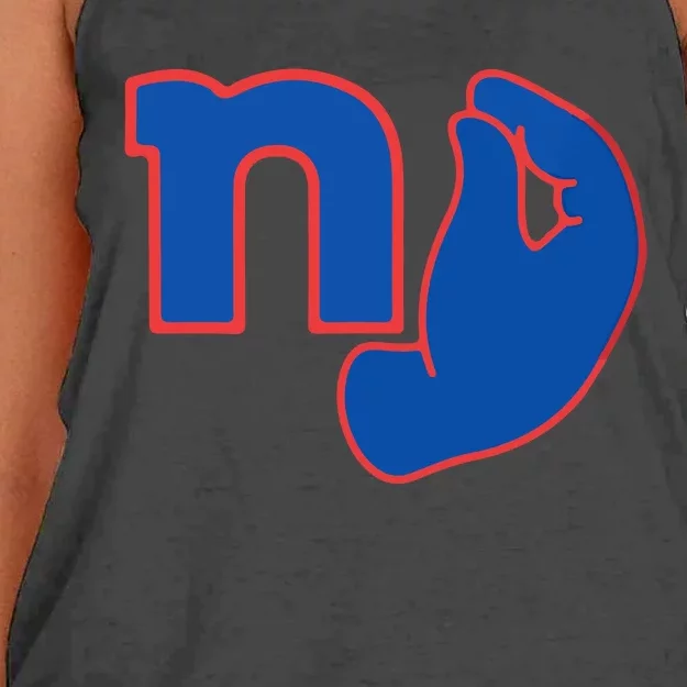 New York Football Women's Knotted Racerback Tank