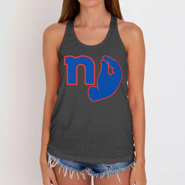 New York Football Women's Knotted Racerback Tank