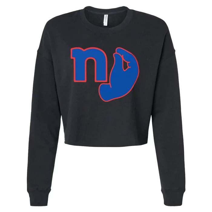 New York Football Cropped Pullover Crew