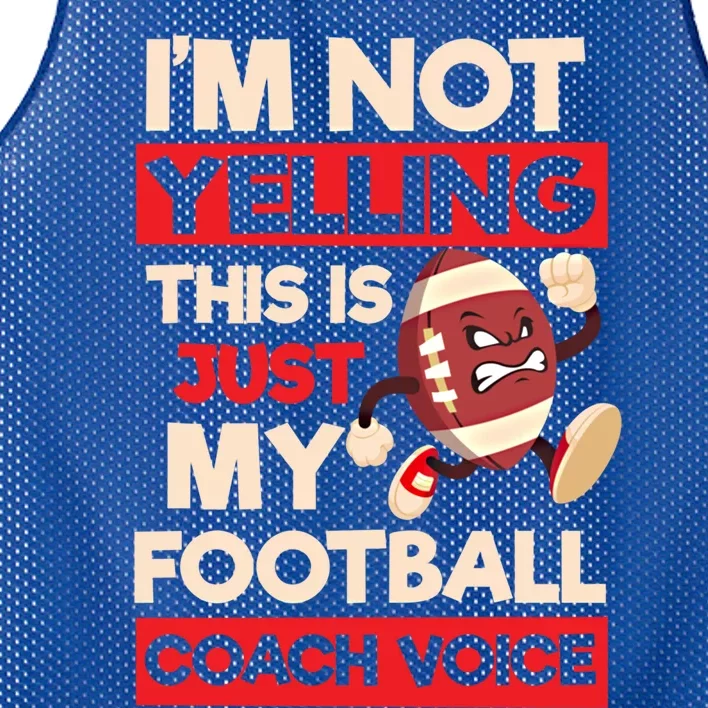 Not Yelling Football Coach Voice Design Football Coach Gift Mesh Reversible Basketball Jersey Tank