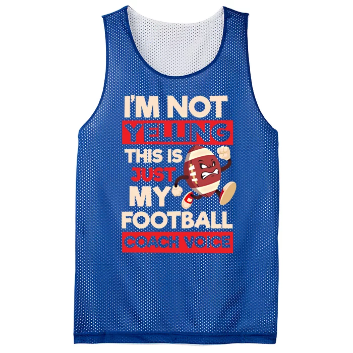 Not Yelling Football Coach Voice Design Football Coach Gift Mesh Reversible Basketball Jersey Tank