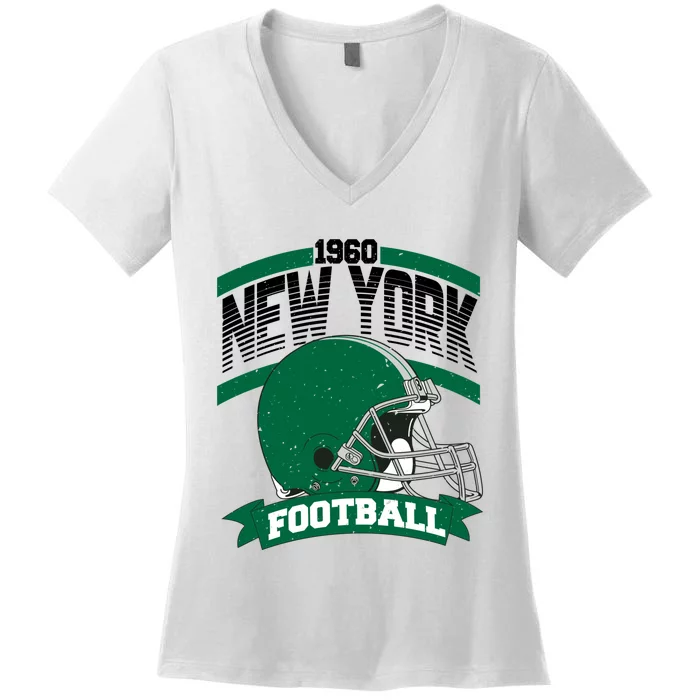 New York Football Team Supporter Women's V-Neck T-Shirt