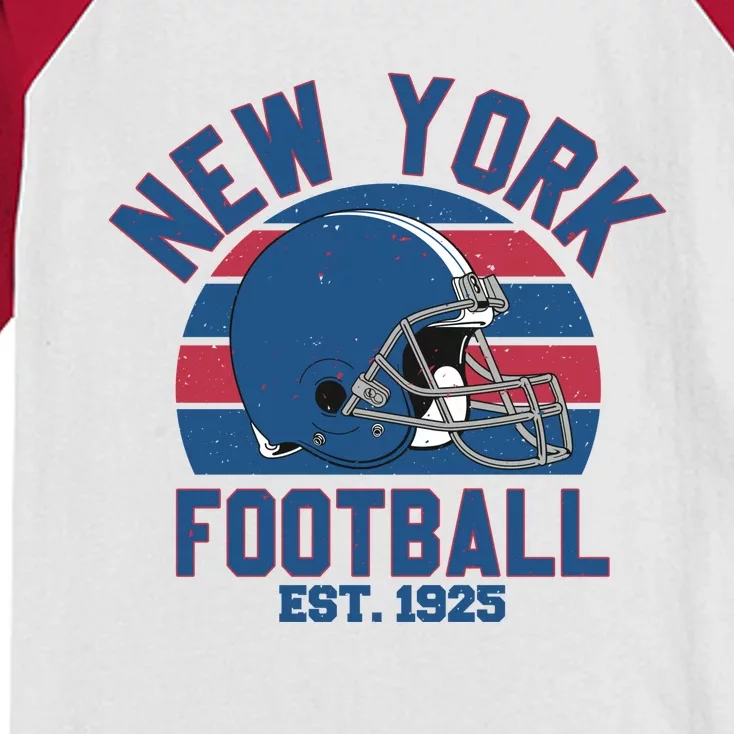 New York Football Est 1925 Football Team Supporter Kids Colorblock Raglan Jersey