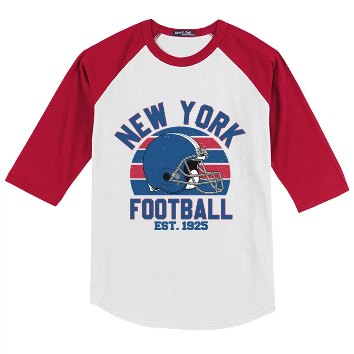 New York Football Est 1925 Football Team Supporter Kids Colorblock Raglan Jersey