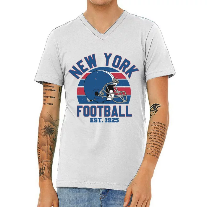 New York Football Est 1925 Football Team Supporter V-Neck T-Shirt