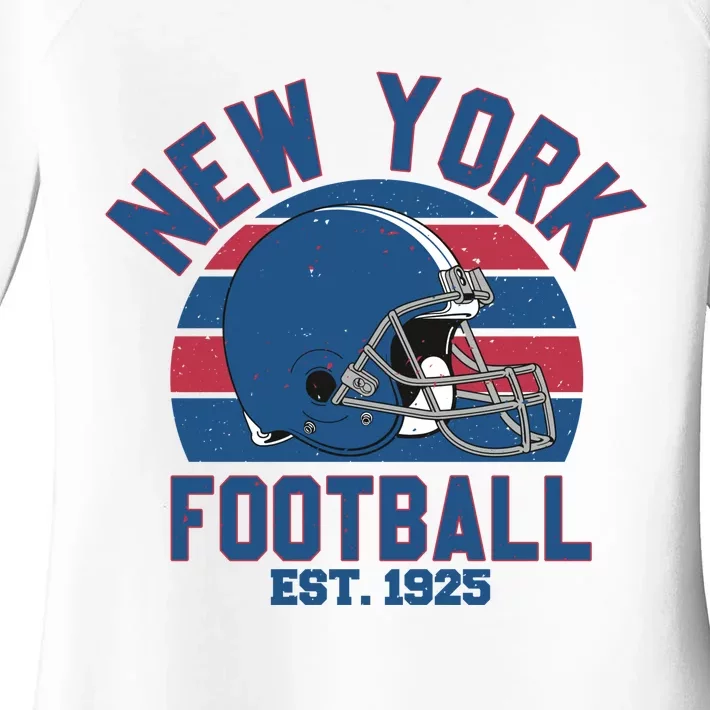 New York Football Est 1925 Football Team Supporter Women's Perfect Tri Tunic Long Sleeve Shirt