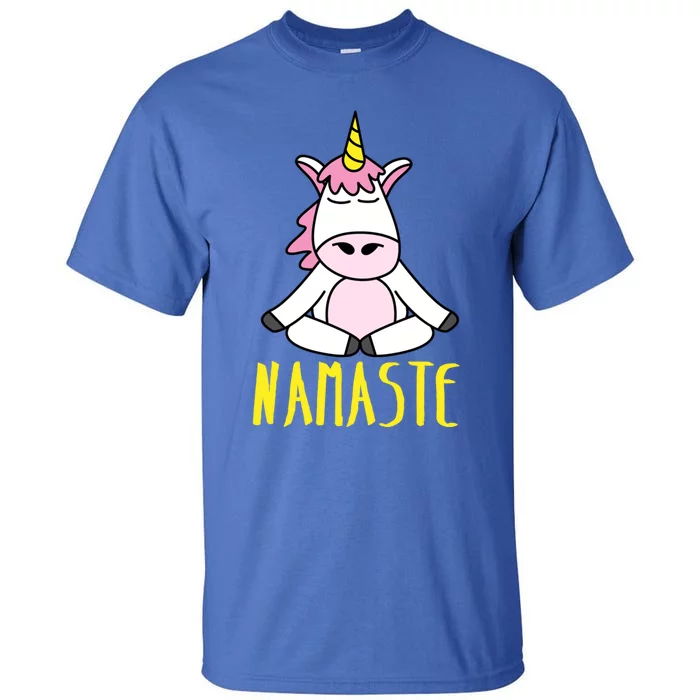 Namaste Yoga Funny Meditating Magical Creature Gift Tall T-Shirt