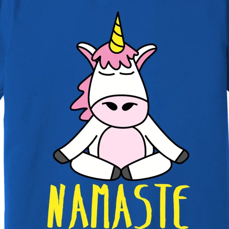 Namaste Yoga Funny Meditating Magical Creature Gift Premium T-Shirt