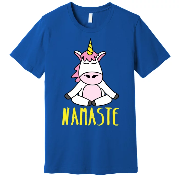 Namaste Yoga Funny Meditating Magical Creature Gift Premium T-Shirt