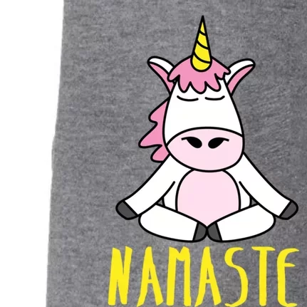 Namaste Yoga Funny Meditating Magical Creature Gift Doggie 3-End Fleece Hoodie