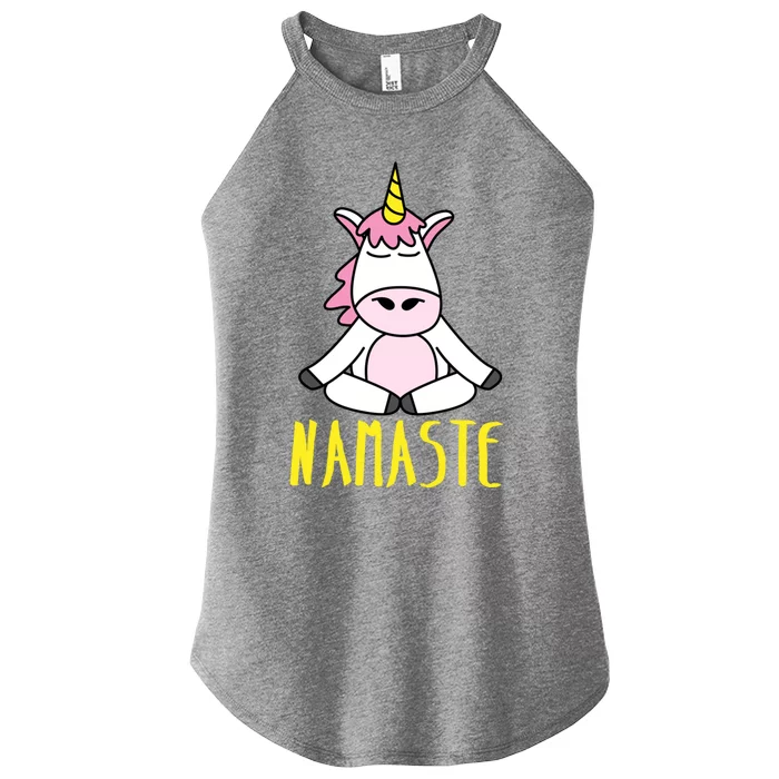 Namaste Yoga Funny Meditating Magical Creature Gift Women’s Perfect Tri Rocker Tank