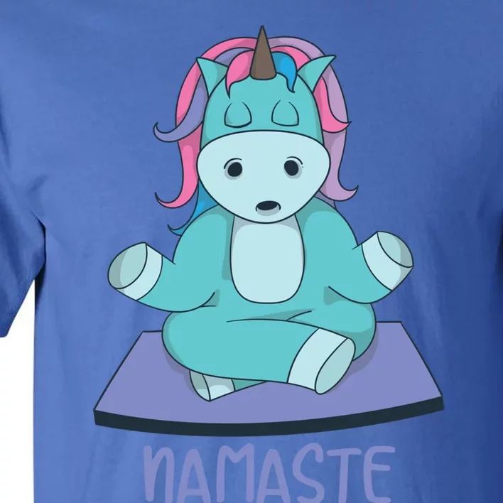 Namaste Yoga Funny Meditating Magical Creature Gift Tall T-Shirt