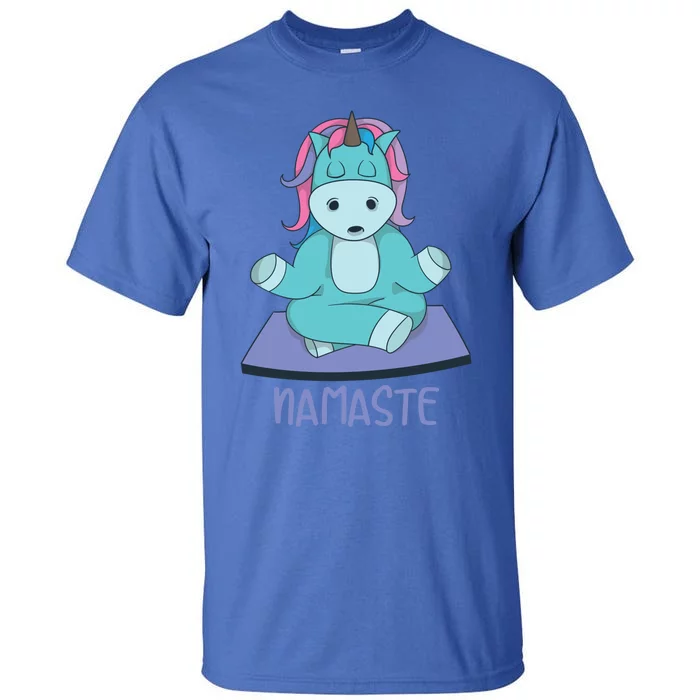 Namaste Yoga Funny Meditating Magical Creature Gift Tall T-Shirt