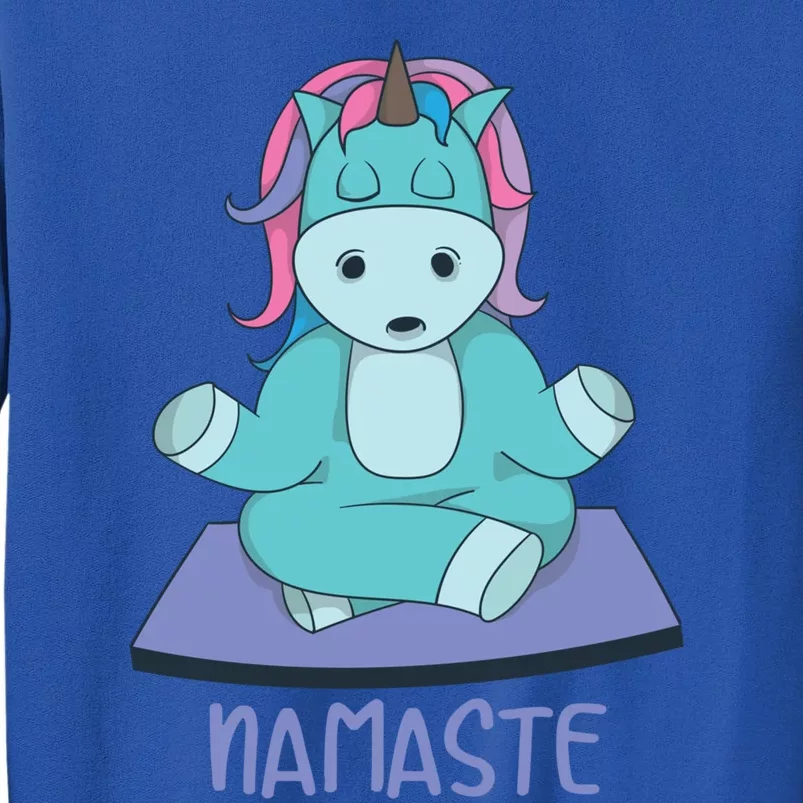 Namaste Yoga Funny Meditating Magical Creature Gift Tall Sweatshirt