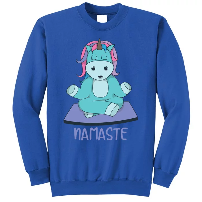 Namaste Yoga Funny Meditating Magical Creature Gift Tall Sweatshirt