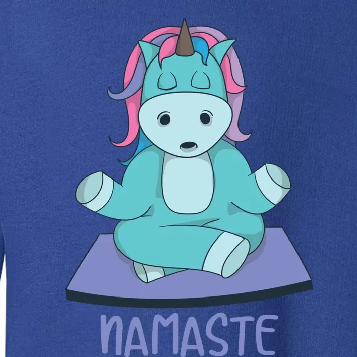 Namaste Yoga Funny Meditating Magical Creature Gift Toddler Sweatshirt