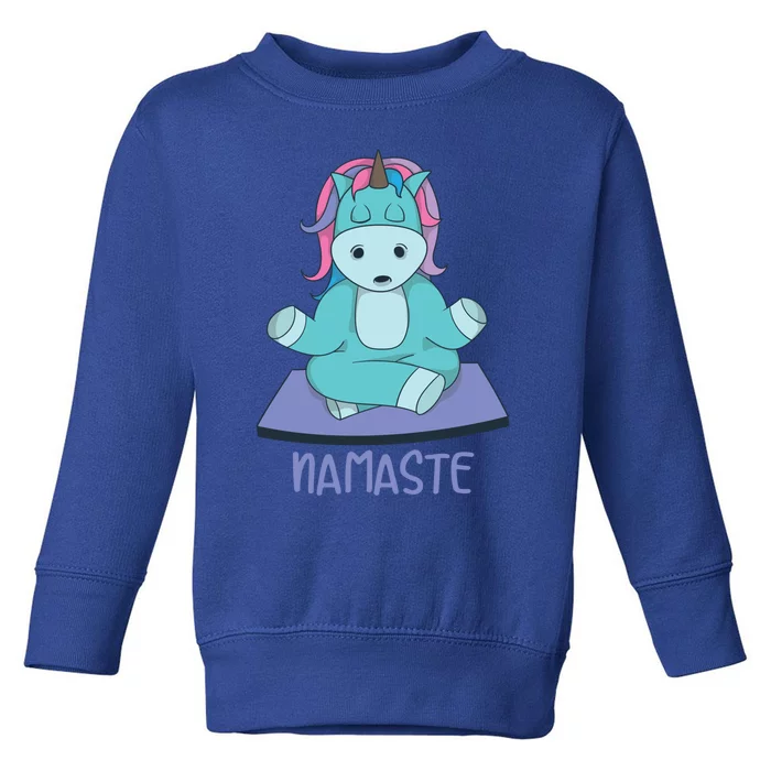 Namaste Yoga Funny Meditating Magical Creature Gift Toddler Sweatshirt